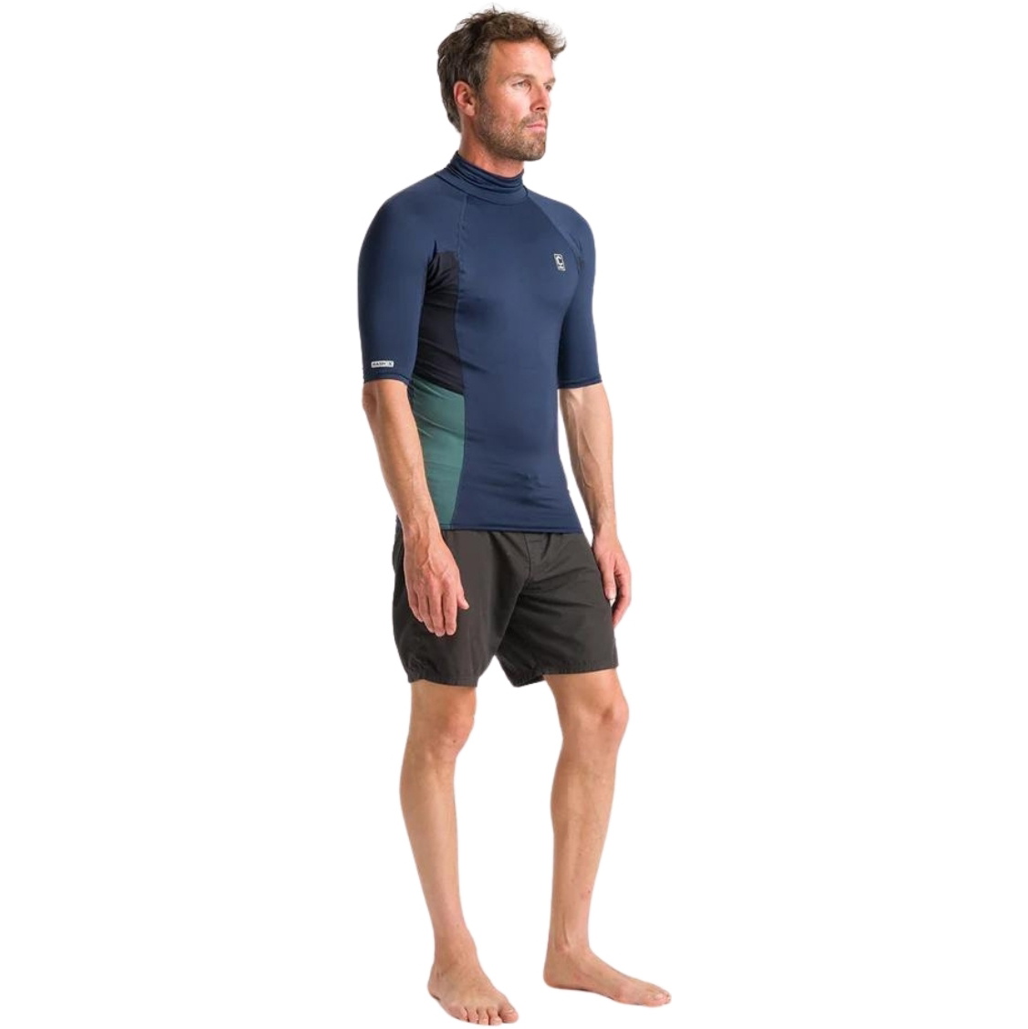 2026 C-Skins Mens NuWave X Short Sleeve Rash Vest C-NLYSSMT - Bluestone / Black / Dark Sage